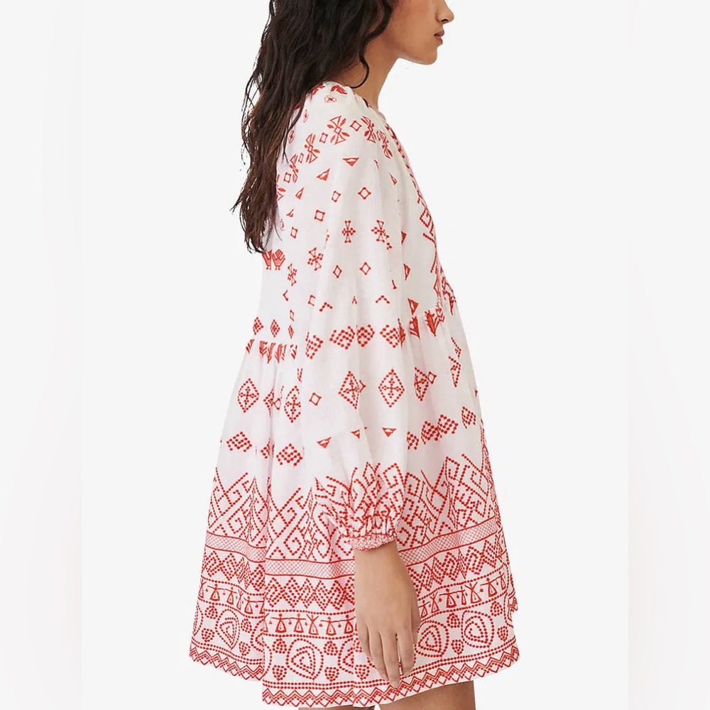 Maje Rolipa Embroidery Cotton Baby-Doll Dress - Picture 5 of 11